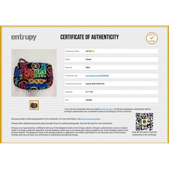 B-1. Chanel 19 Neon Logos Canvas Medium Flap Bag - Picture 10 of 10